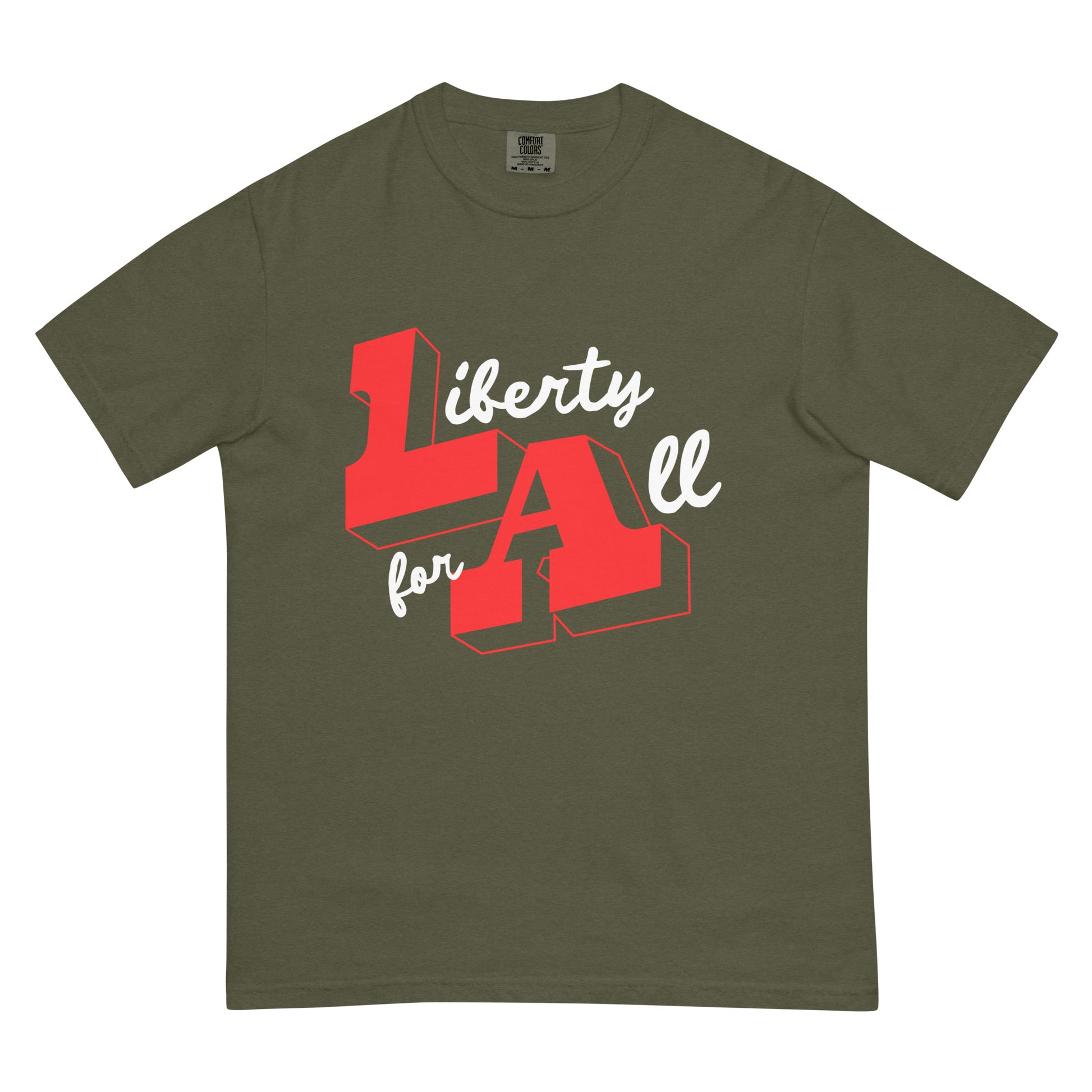 LA: Liberty for All, unisex heavyweight t-shirt